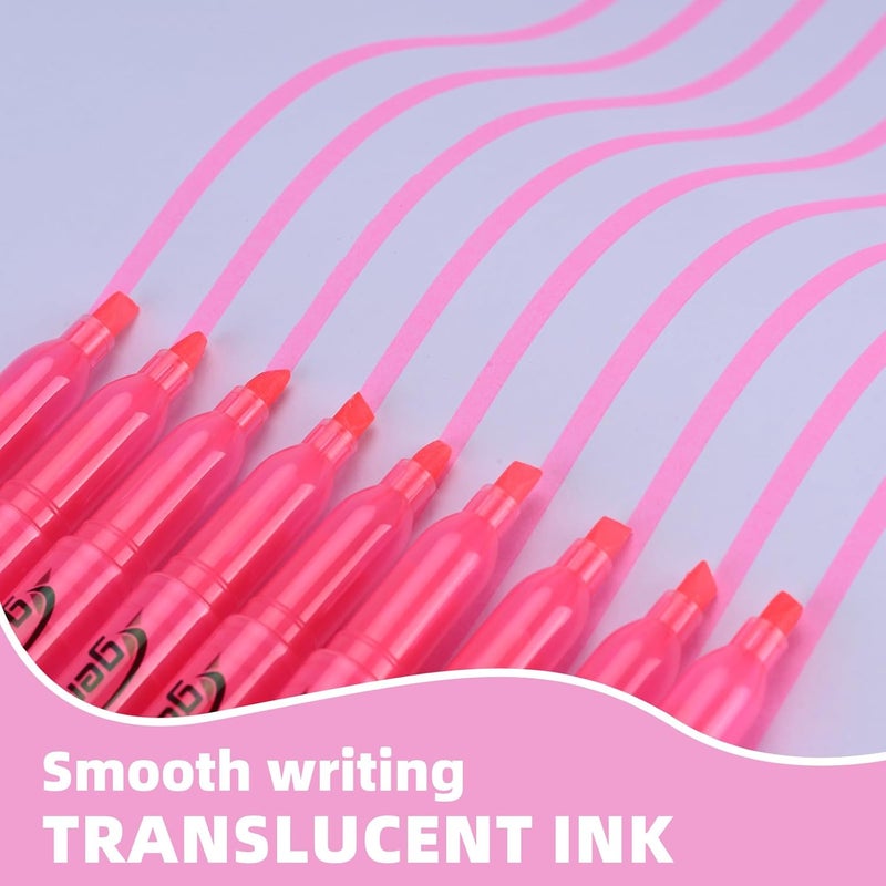 Cgerma Highlighters 36 Pack, Chisel Tip Pink Highlighter Bright Colors, Quickly Drying, Perfect for Students Kids Adults Highlighting in Classroom, School, Office - Image 3
